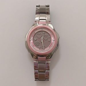 Casio LCF10D-4A Ladies Analog Digital Stainless Steel Pop Tone Watch